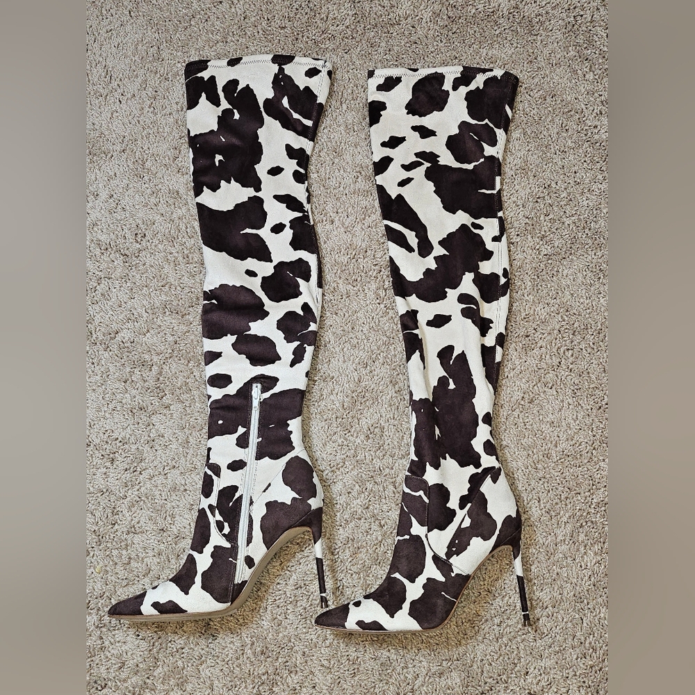 Steve Madden Vava Cow Thigh High Boots